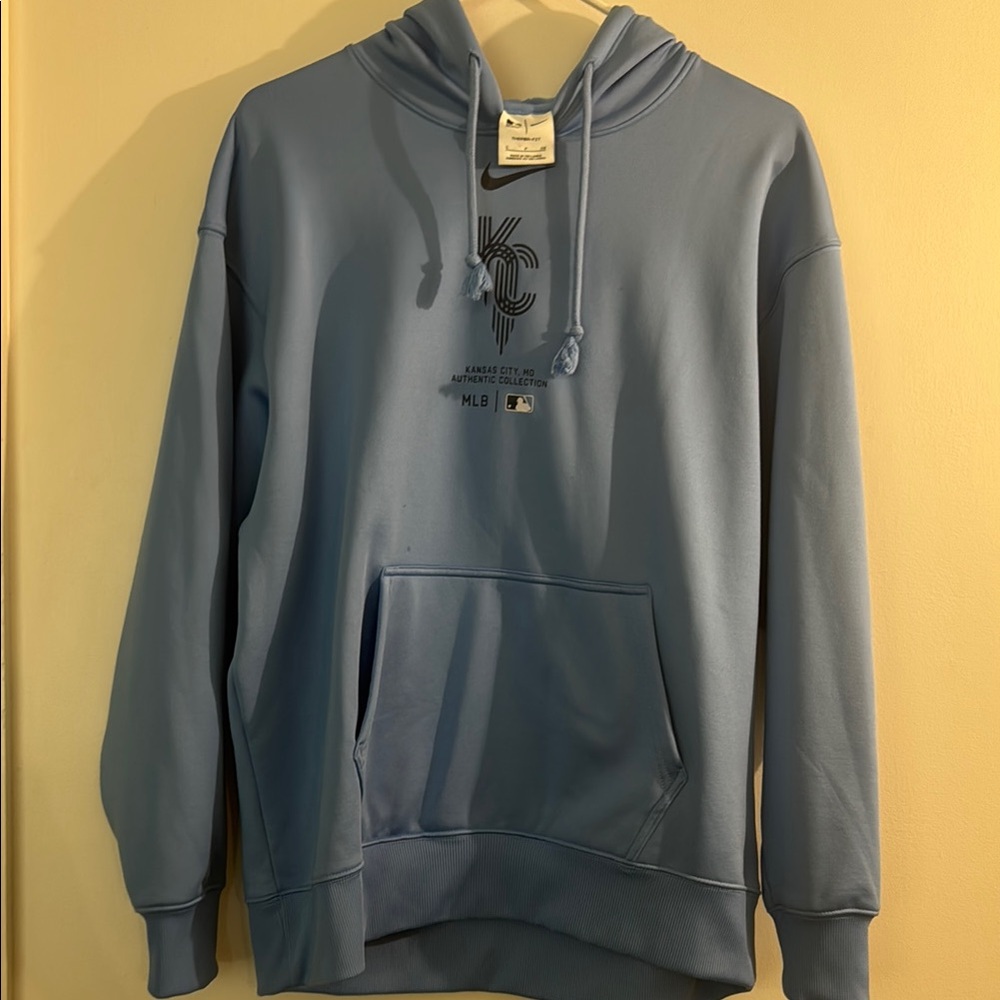 Nike Blue Hoodie with Front Design small nwot Kansas City